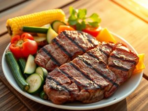 Carne Assada com Legumes do Campo