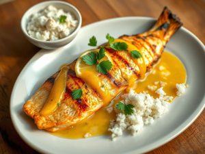 Filé de Peixe com Molho de Limão Tropical