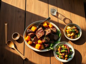 Carne de Panela com Abóbora e Couve do Sabor Brasileiro